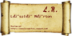 László Márton névjegykártya