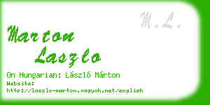 marton laszlo business card